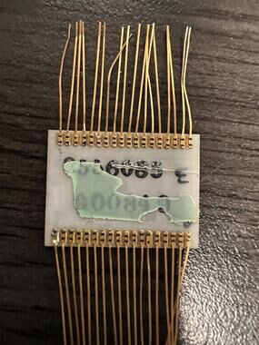 Rare Vintage Thin-Film Hybrid IC Multi-Chip Module Gold Wire Bonds Display Piece